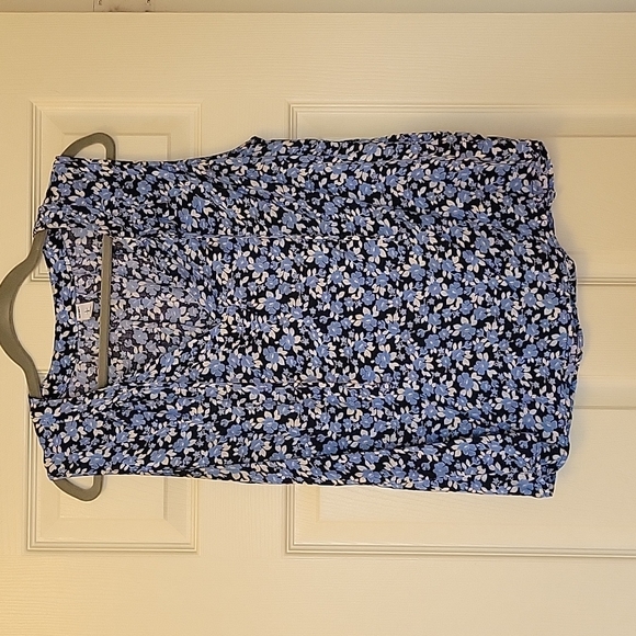 Blue Sleeveless Blouse Size L - Picture 1 of 3